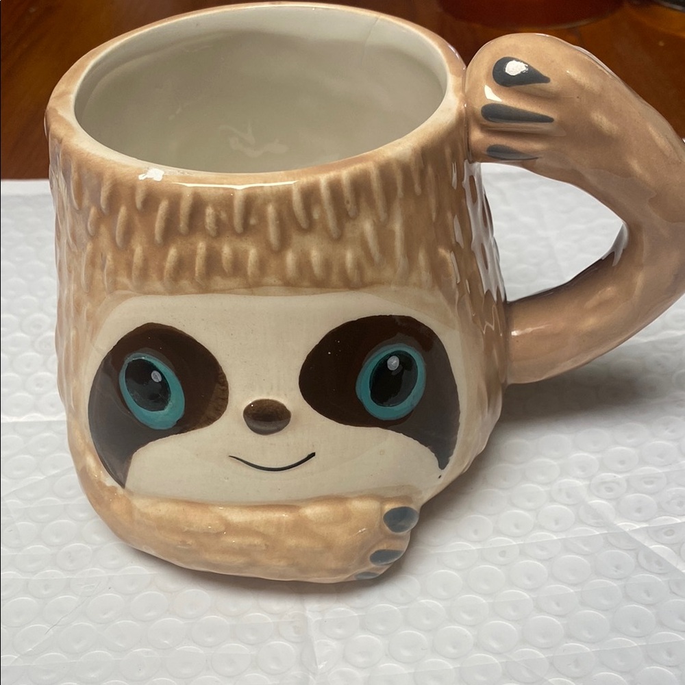 Boston Warehouse New Cute Sloth Mug with Blue Eyes